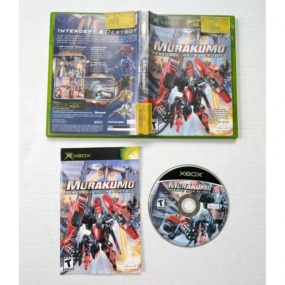 Murakumo Renegade Mech Pursuit Complete w/ Reg Card Microsoft Xbox 2003 CIB